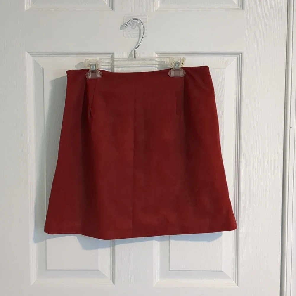 Miami (francesca's), burnt orange skirt embroidered, size Medium - Picture 4 of 4